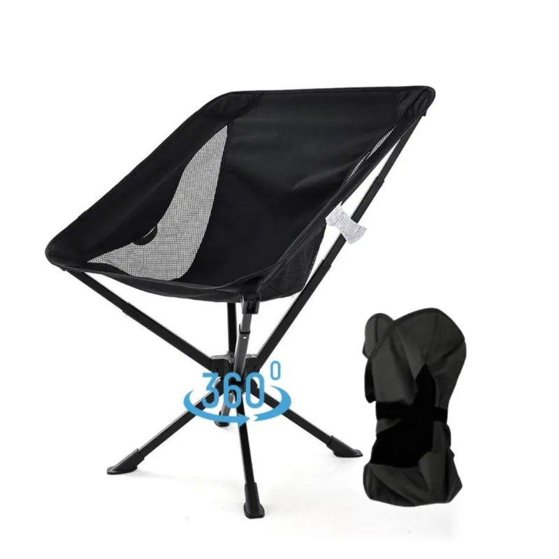 Silla de camping portátil giratoria de 360 ​​grados